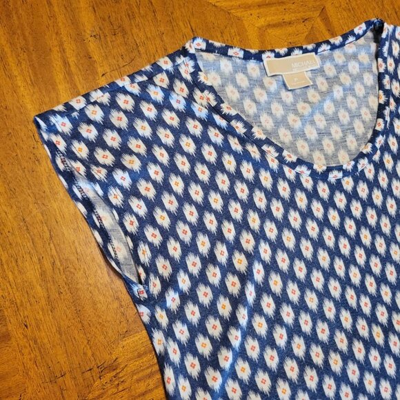 Michael Kors Red, White & Blue Printed Top - Picture 3 of 10